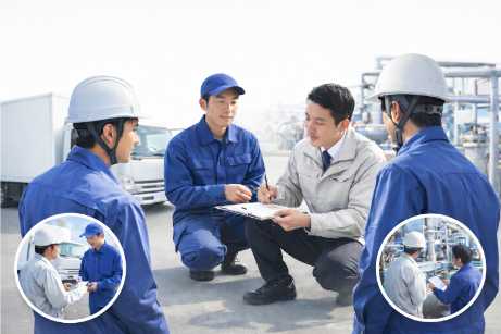 現場でのヒアリングと打ち合わせの様子